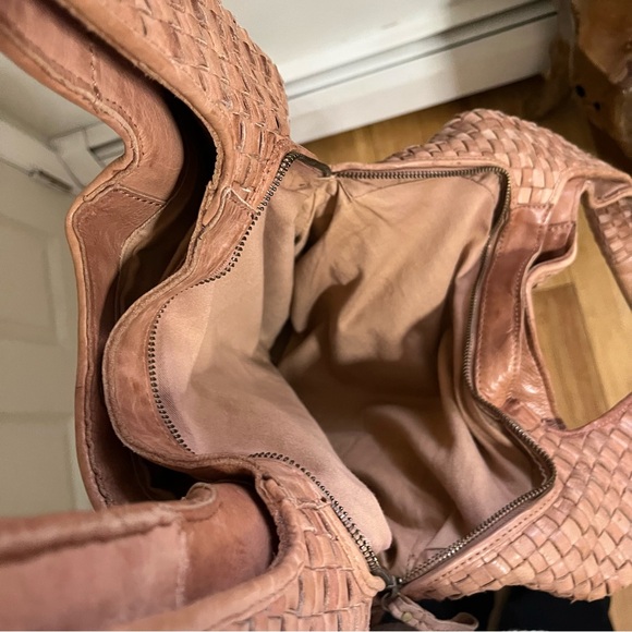 Large Woven Leather Tote Bag - Picture 3 of 3